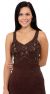 Boxy Beaded Formal Gown with Patterned Bodice  in closeup